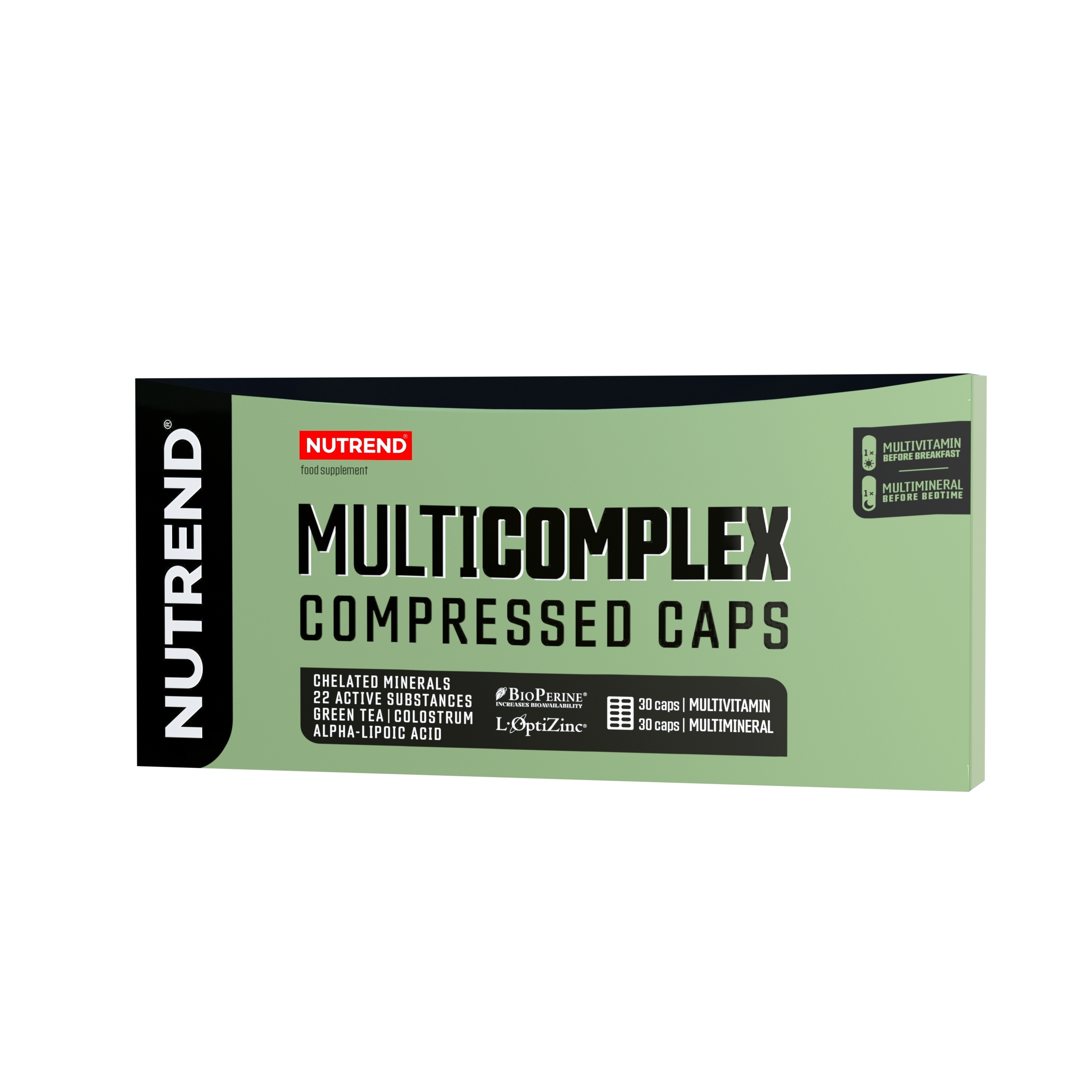 Nutrend MULTICOMPLEX COMPRESSED CAPS, obsahuje 60 kapslí